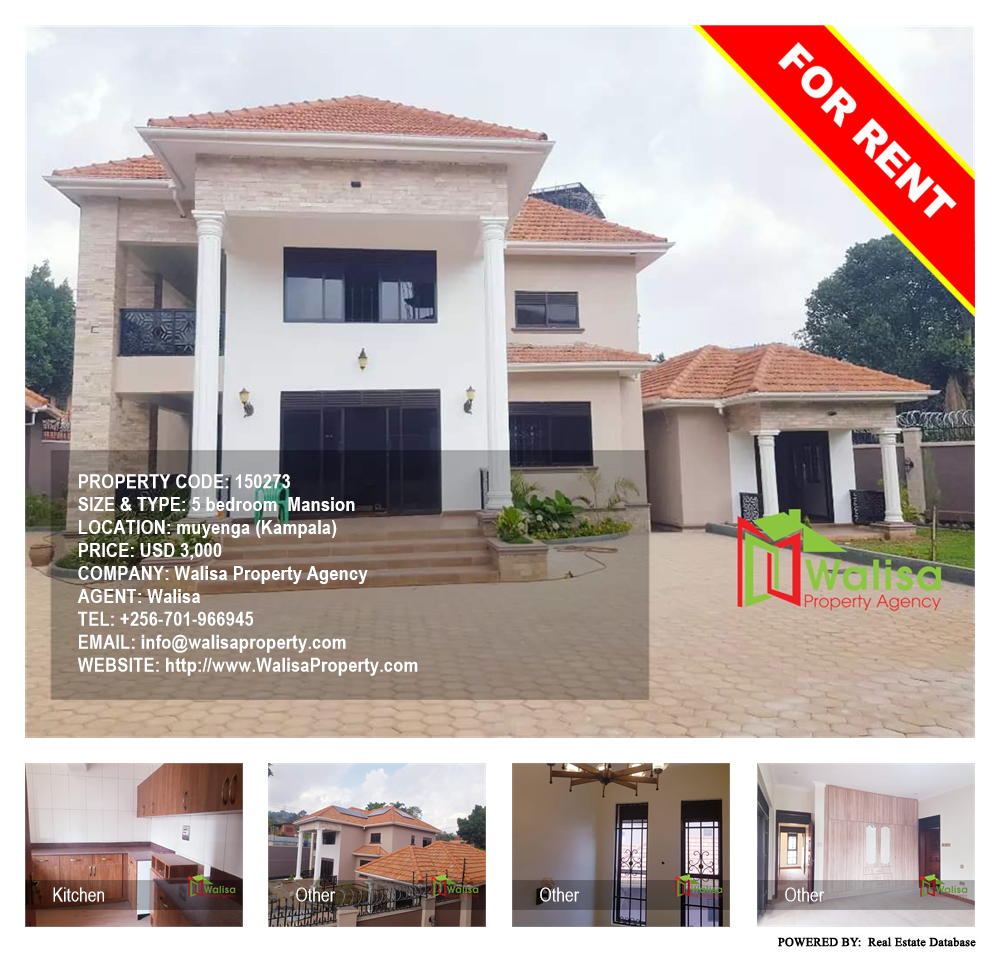 5 bedroom Mansion  for rent in Muyenga Kampala Uganda, code: 150273