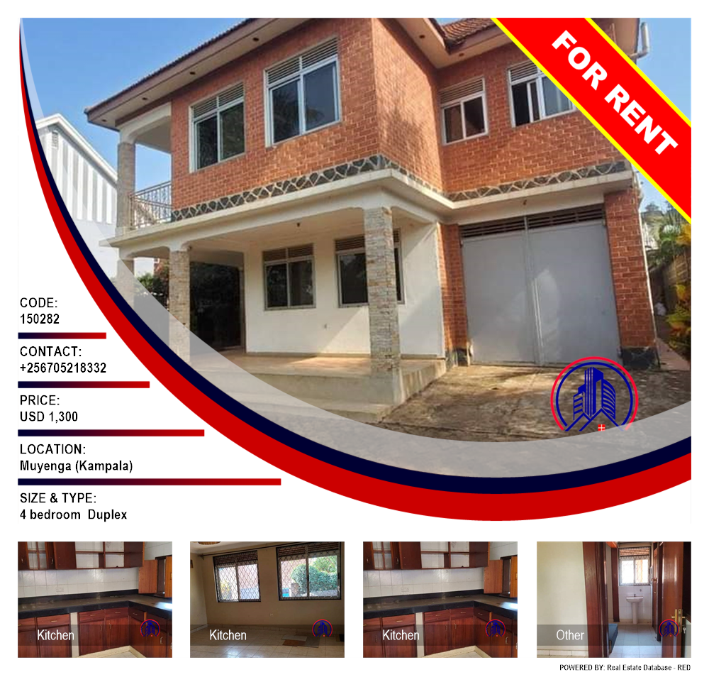 4 bedroom Duplex  for rent in Muyenga Kampala Uganda, code: 150282
