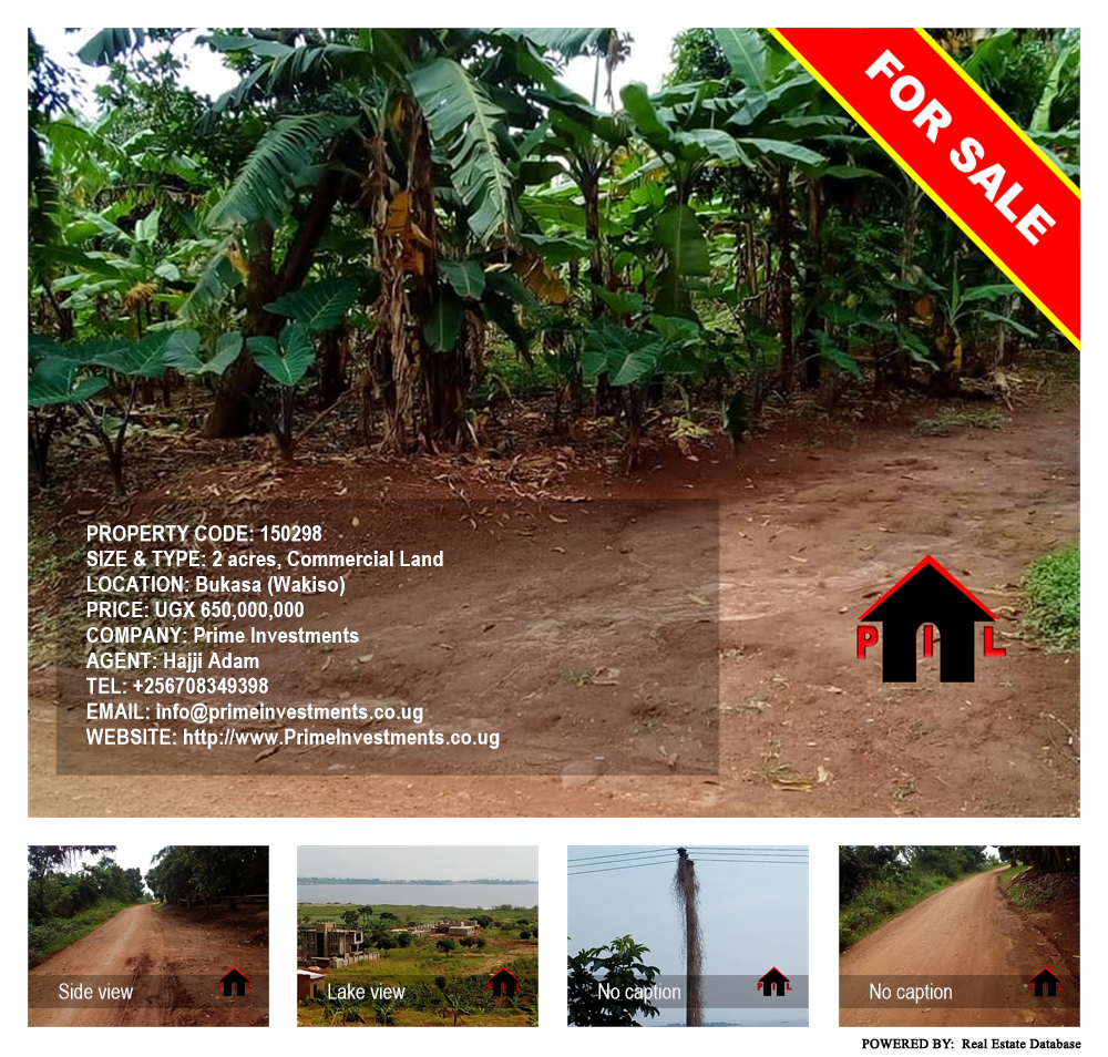 Commercial Land  for sale in Bukasa Wakiso Uganda, code: 150298