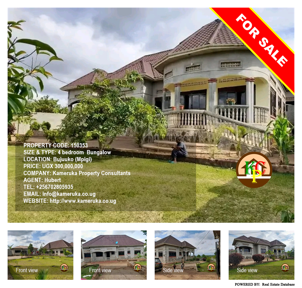 4 bedroom Bungalow  for sale in Bujuuko Mpigi Uganda, code: 150353