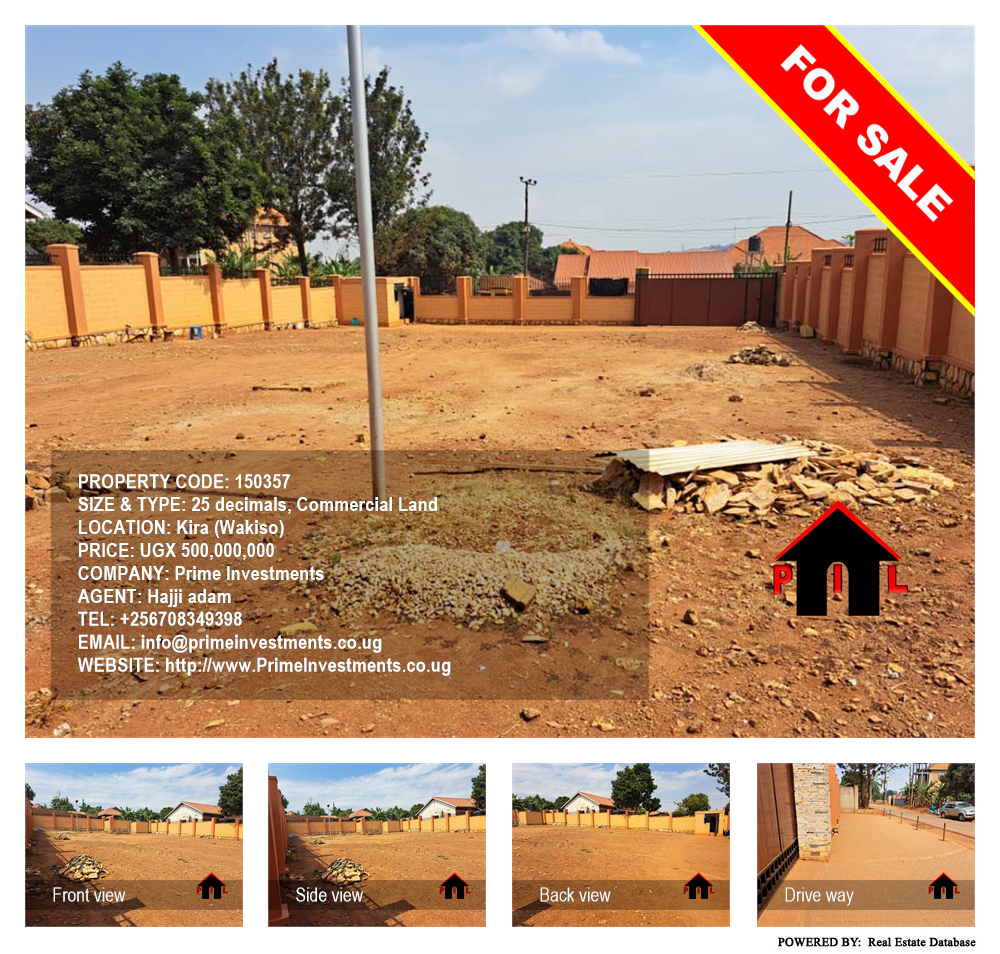 Commercial Land  for sale in Kira Wakiso Uganda, code: 150357