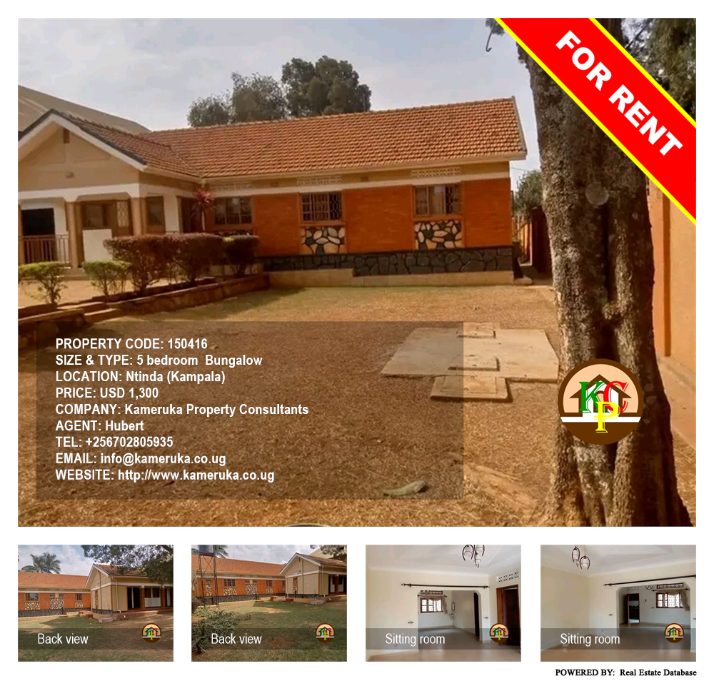 5 bedroom Bungalow  for rent in Ntinda Kampala Uganda, code: 150416