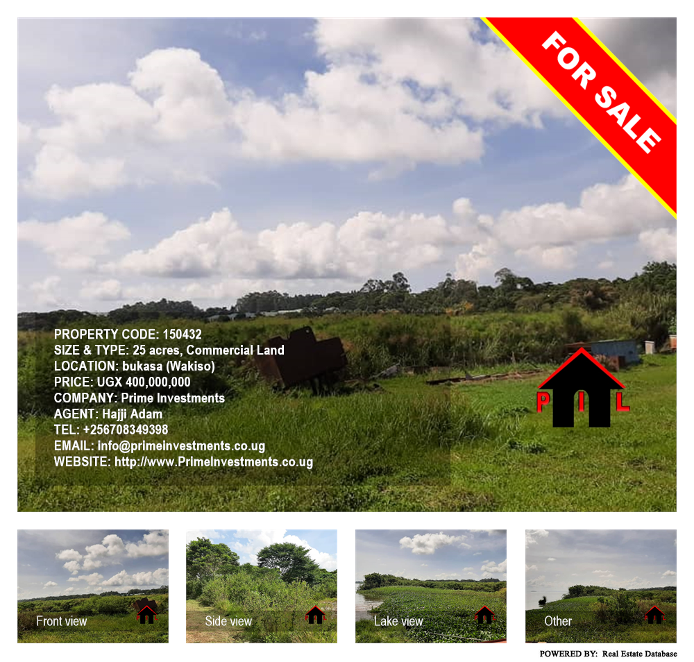 Commercial Land  for sale in Bukasa Wakiso Uganda, code: 150432