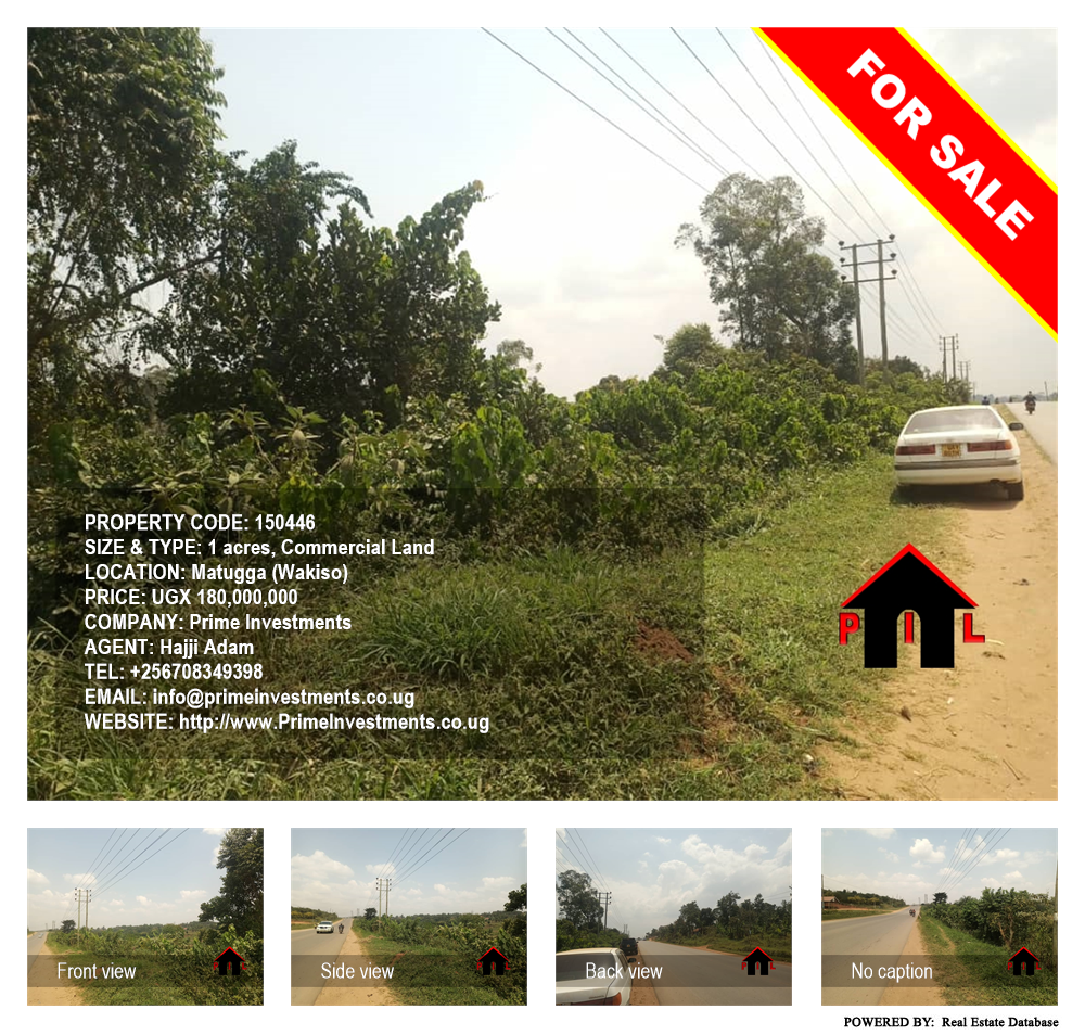 Commercial Land  for sale in Matugga Wakiso Uganda, code: 150446