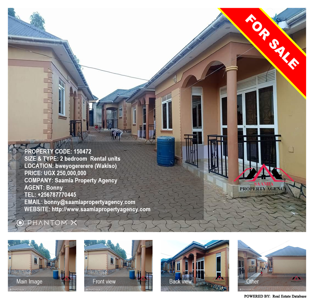 2 bedroom Rental units  for sale in Bweyogerere Wakiso Uganda, code: 150472