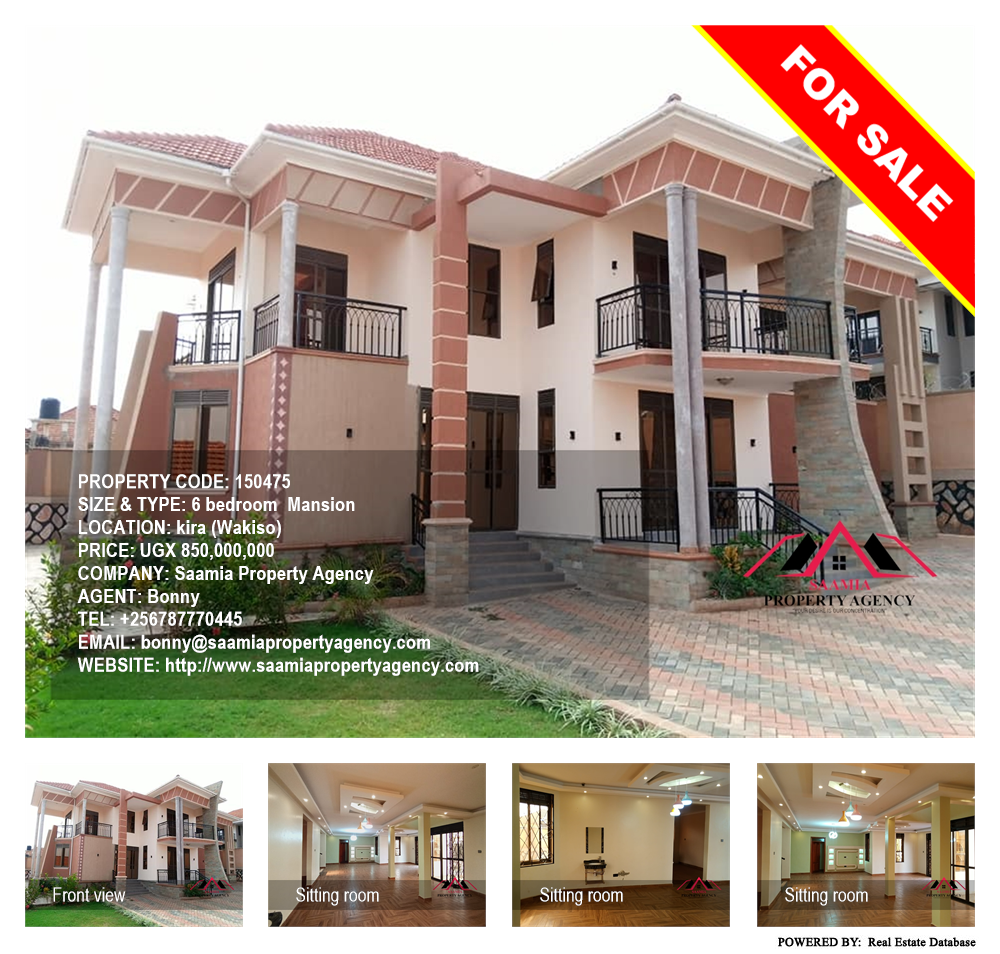 6 bedroom Mansion  for sale in Kira Wakiso Uganda, code: 150475