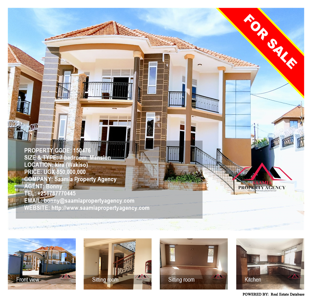 7 bedroom Mansion  for sale in Kira Wakiso Uganda, code: 150476