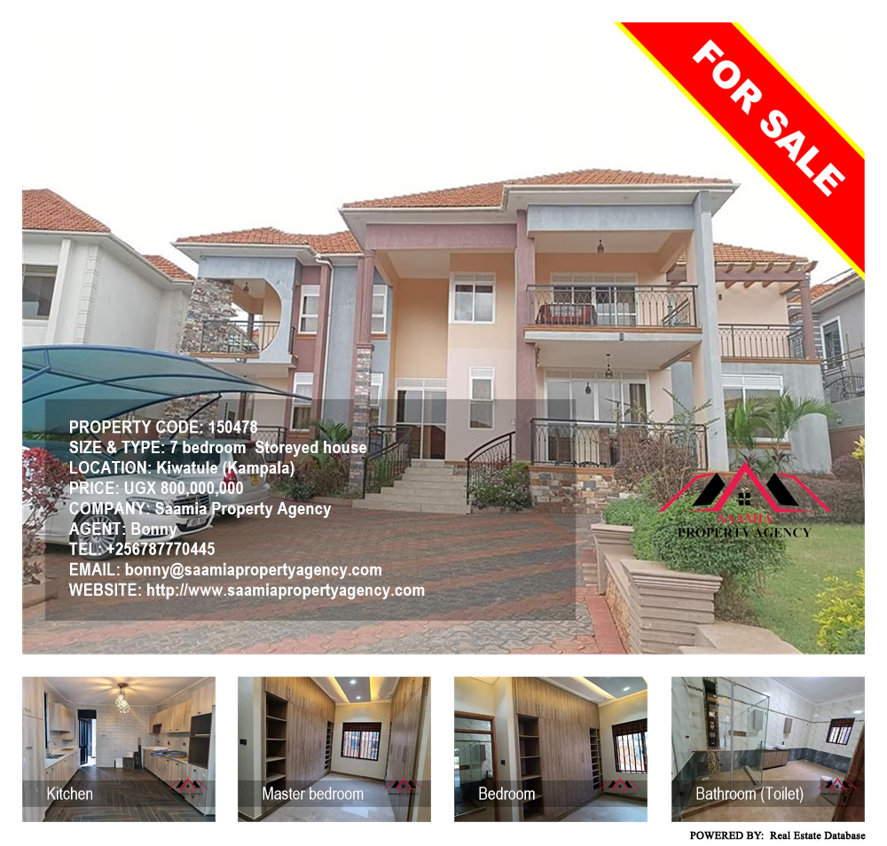 7 bedroom Storeyed house  for sale in Kiwaatule Kampala Uganda, code: 150478