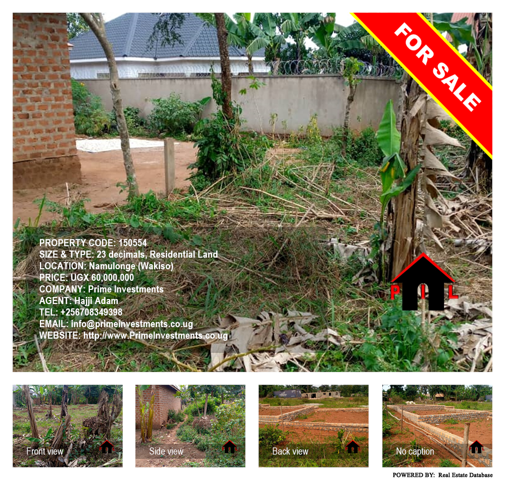 Residential Land  for sale in Namulonge Wakiso Uganda, code: 150554