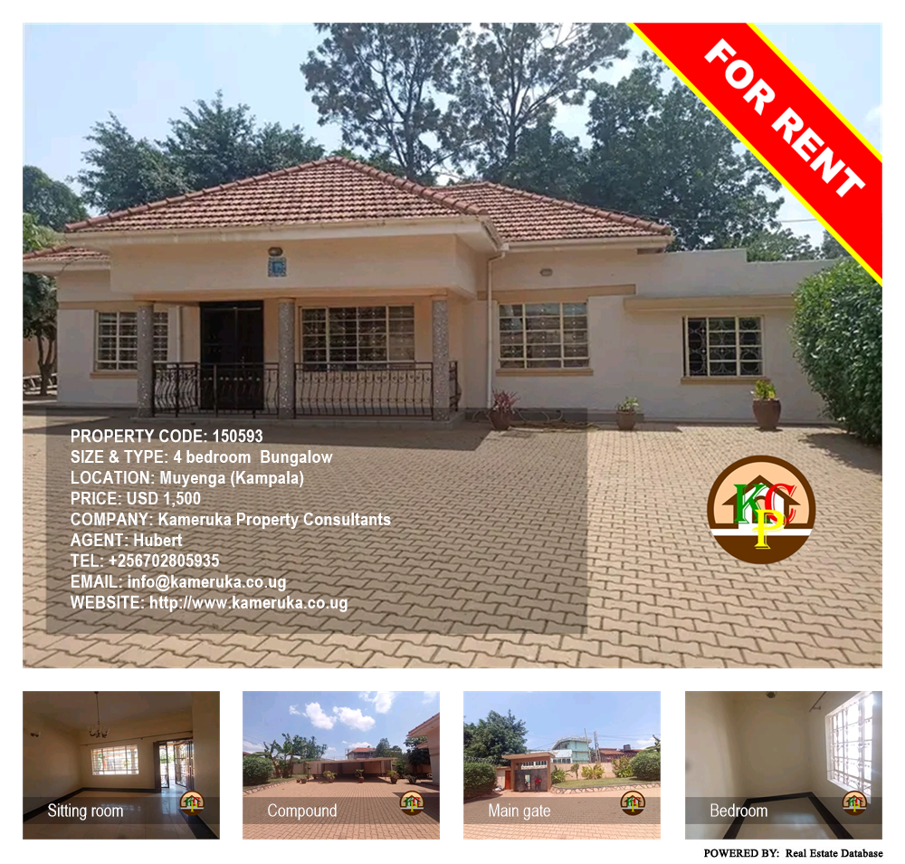 4 bedroom Bungalow  for rent in Muyenga Kampala Uganda, code: 150593