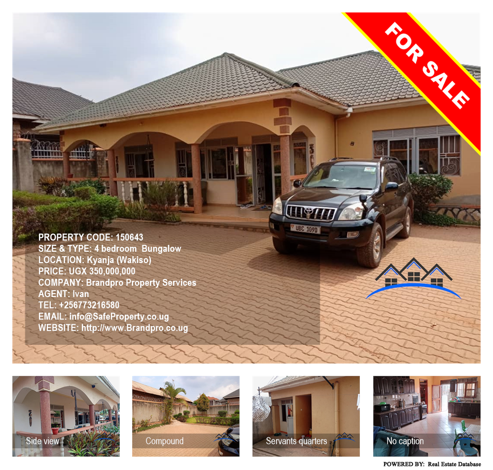 4 bedroom Bungalow  for sale in Kyanja Wakiso Uganda, code: 150643