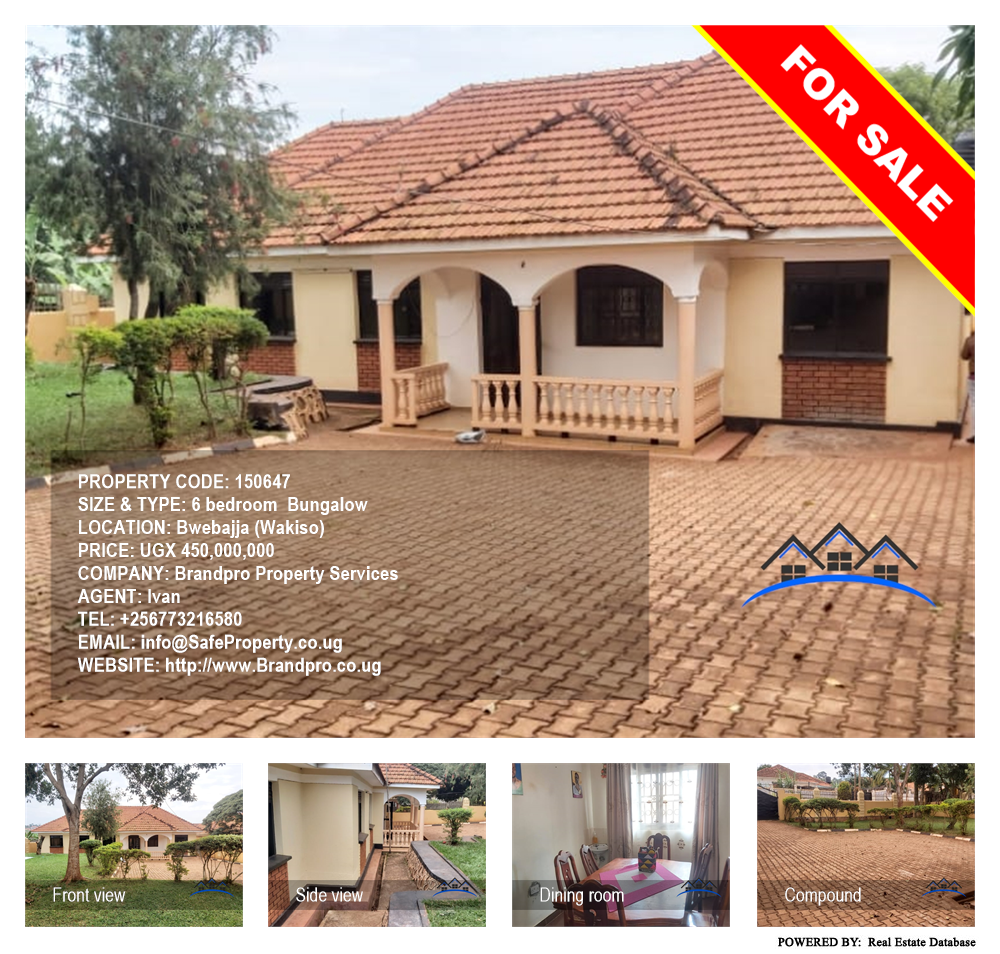 6 bedroom Bungalow  for sale in Bwebajja Wakiso Uganda, code: 150647