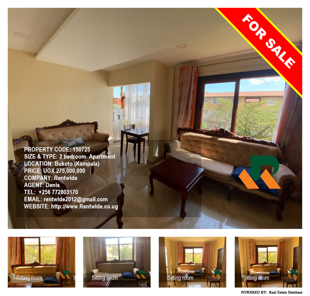 2 bedroom Apartment  for sale in Bukoto Kampala Uganda, code: 150725