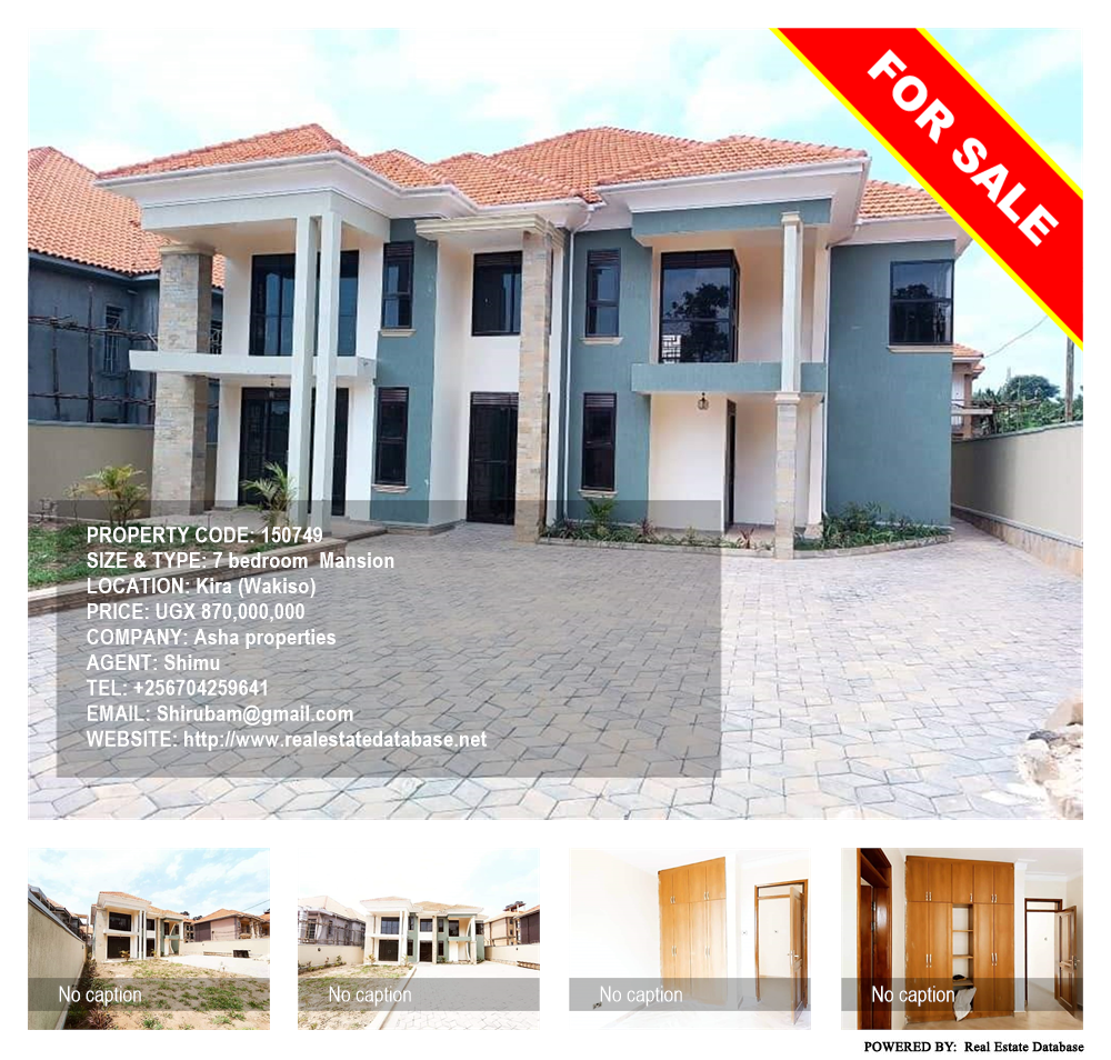 7 bedroom Mansion  for sale in Kira Wakiso Uganda, code: 150749