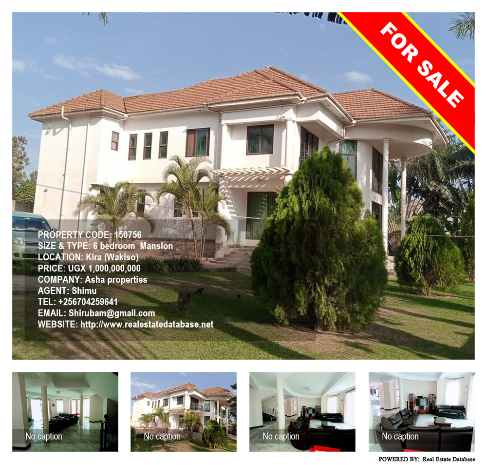 6 bedroom Mansion  for sale in Kira Wakiso Uganda, code: 150756
