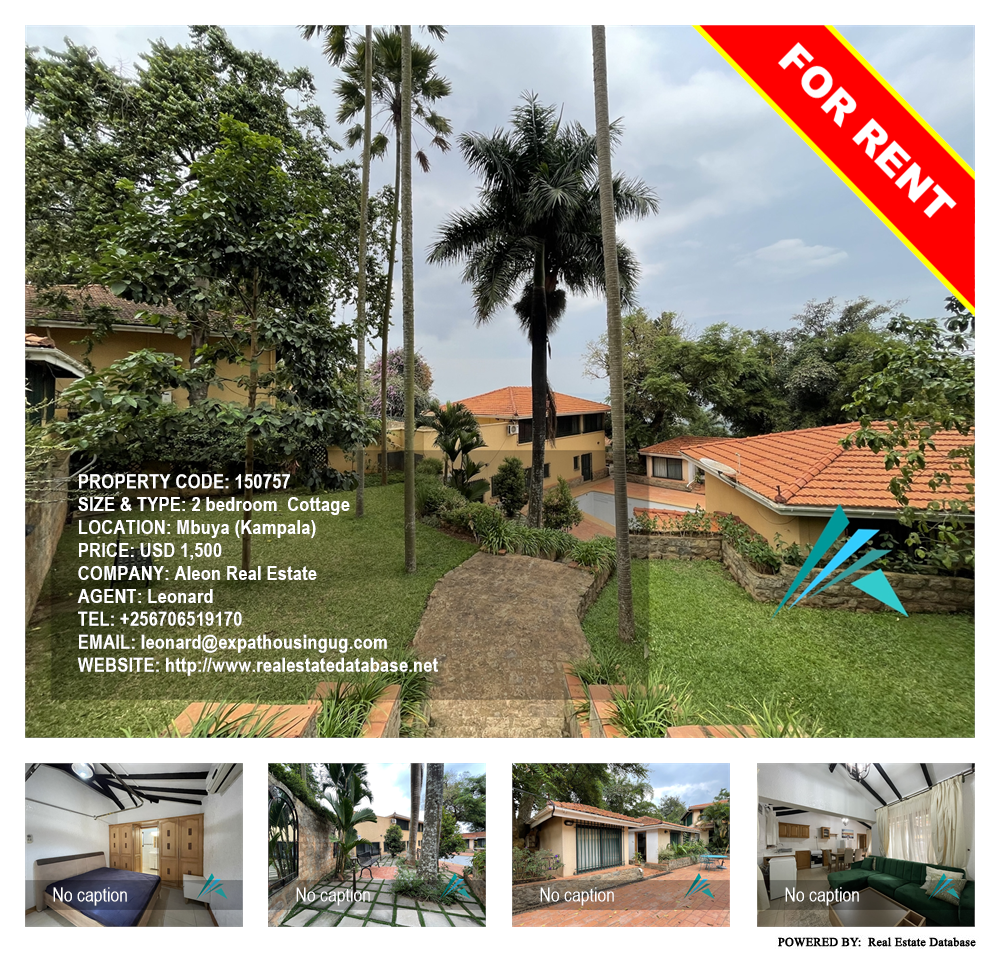 2 bedroom Cottage  for rent in Mbuya Kampala Uganda, code: 150757