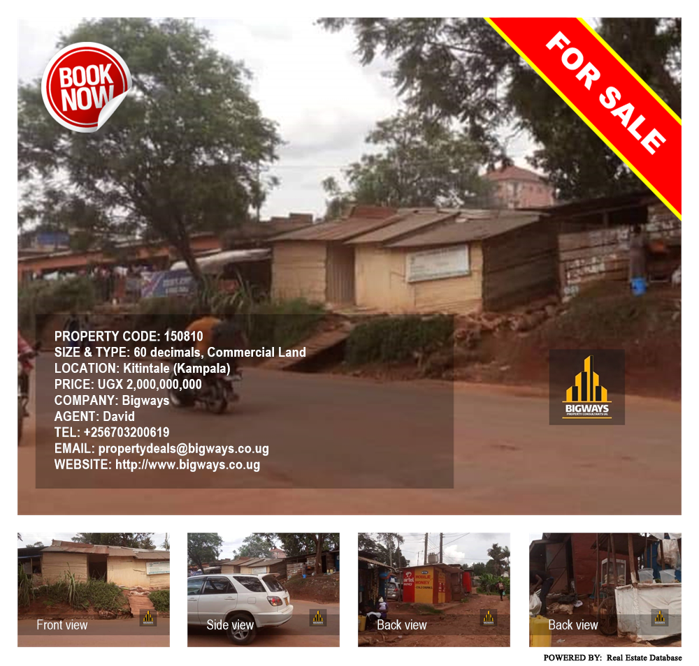 Commercial Land  for sale in Kitintale Kampala Uganda, code: 150810