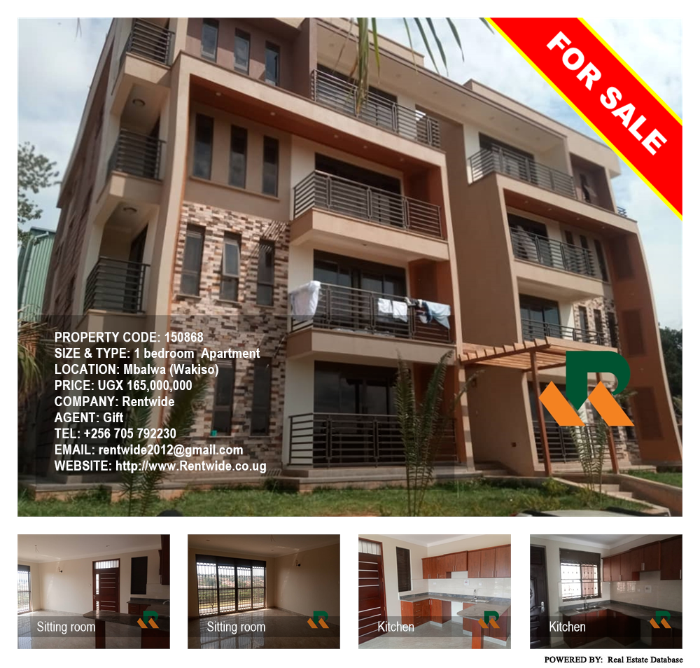 1 bedroom Apartment  for sale in Mbalwa Wakiso Uganda, code: 150868