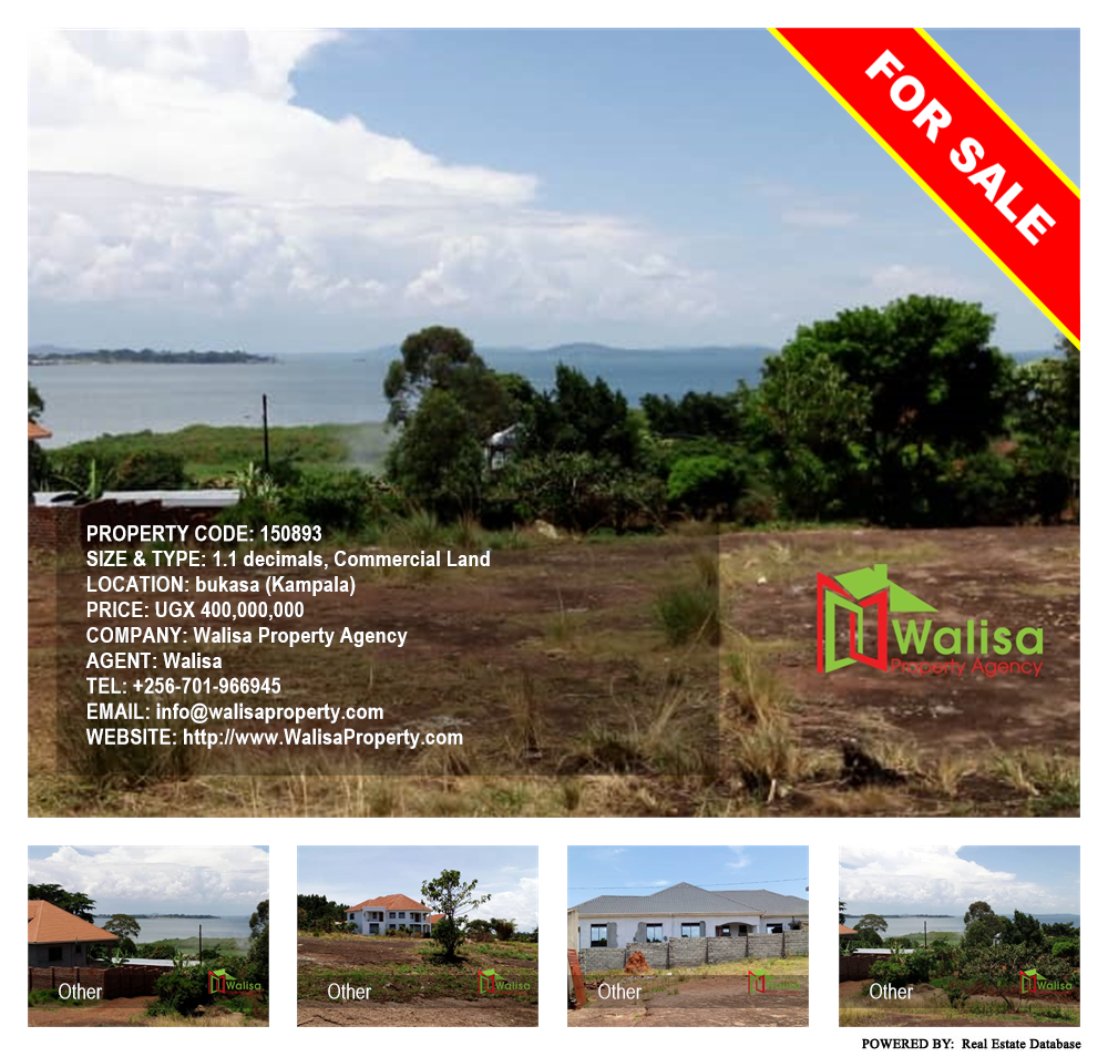 Commercial Land  for sale in Bukasa Kampala Uganda, code: 150893