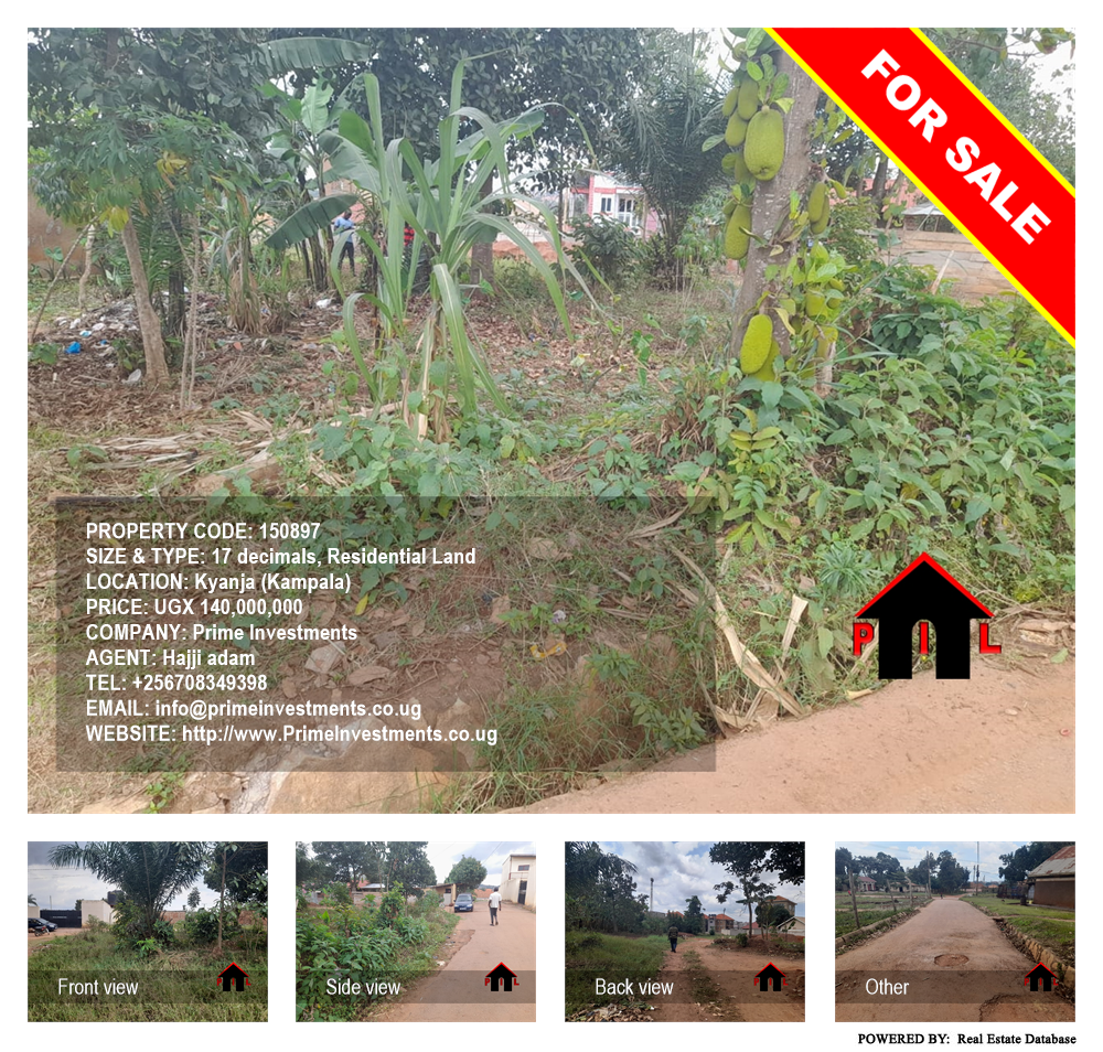Residential Land  for sale in Kyanja Kampala Uganda, code: 150897