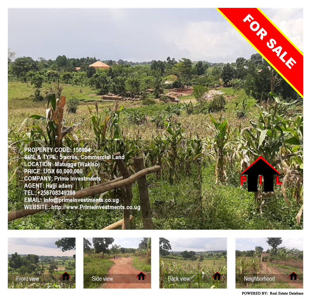 Commercial Land  for sale in Matugga Wakiso Uganda, code: 150904
