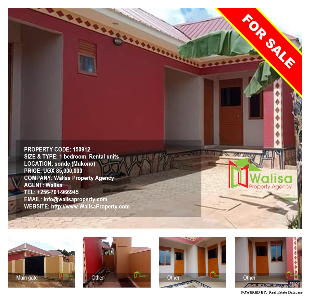 1 bedroom Rental units  for sale in Sonde Mukono Uganda, code: 150912