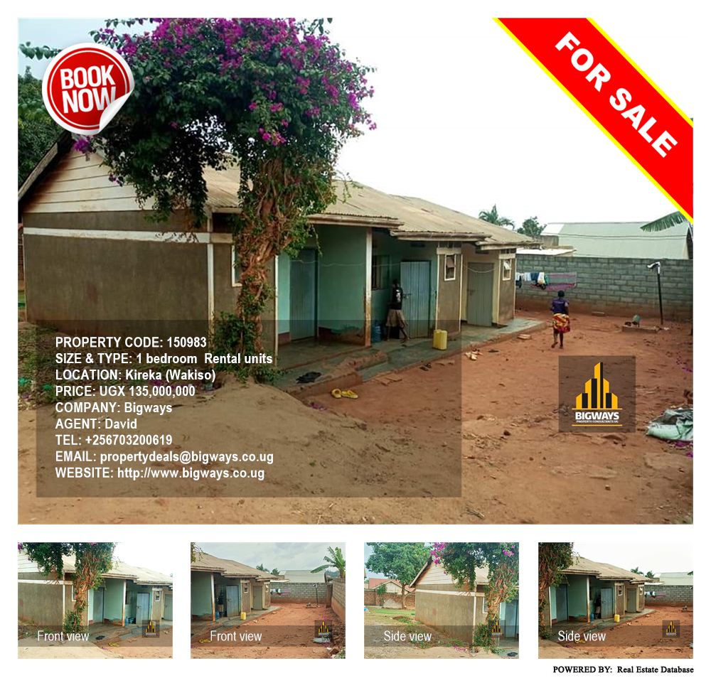 1 bedroom Rental units  for sale in Kireka Wakiso Uganda, code: 150983