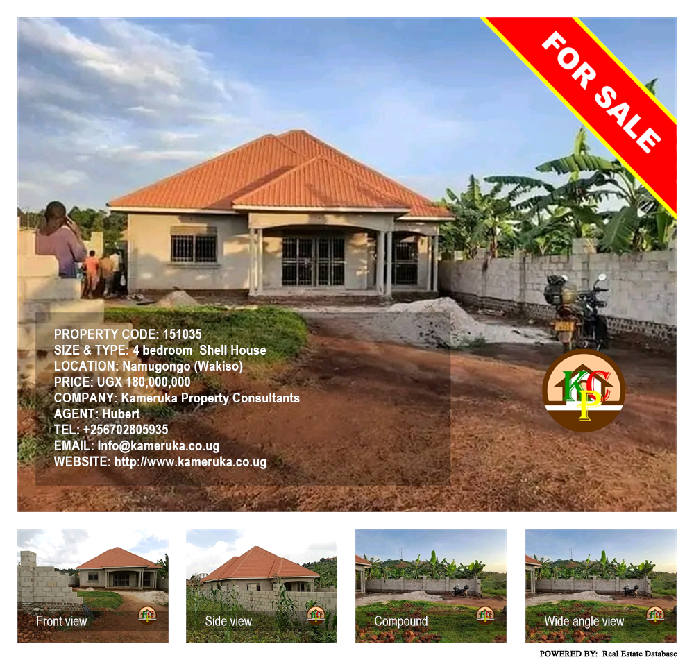 4 bedroom Shell House  for sale in Namugongo Wakiso Uganda, code: 151035