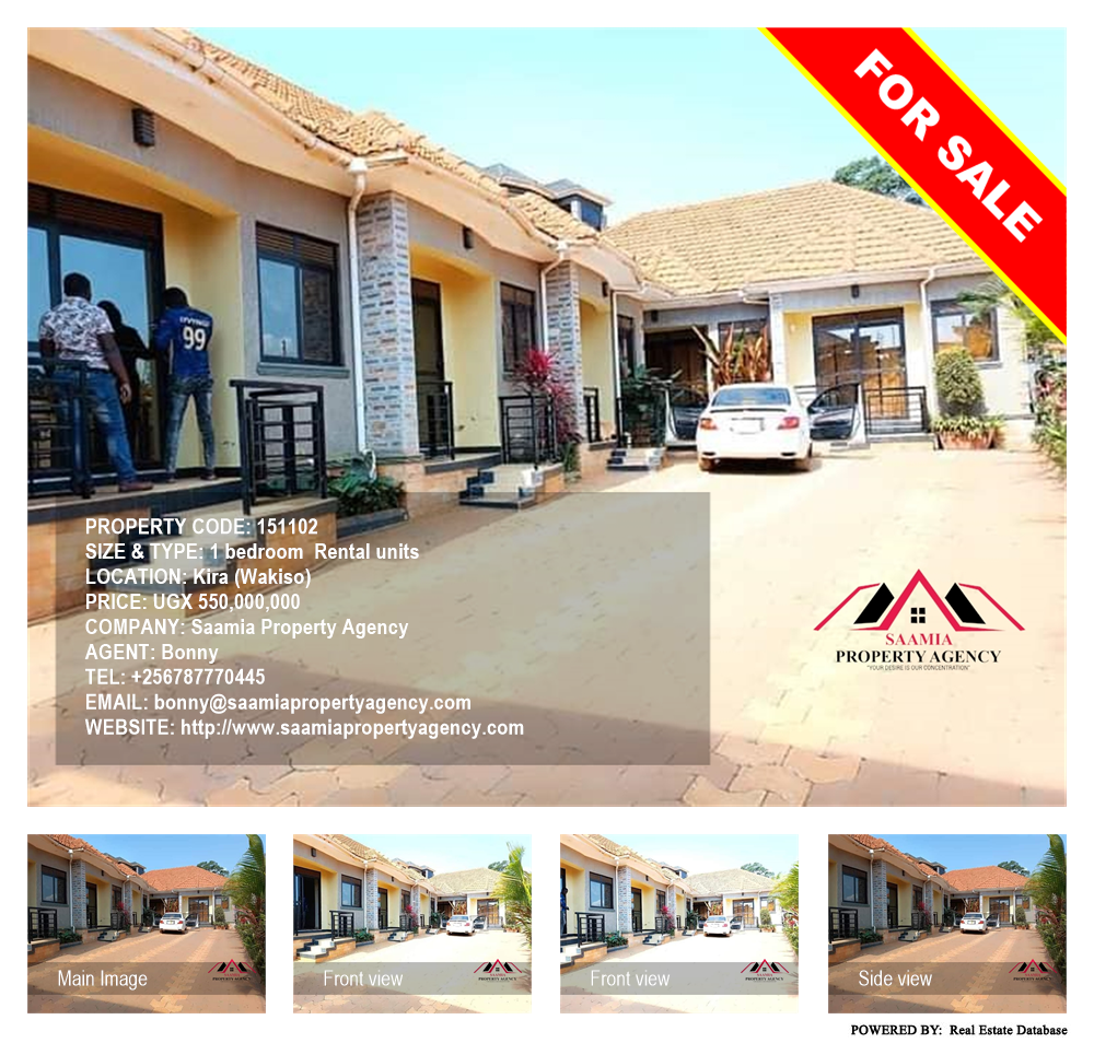 1 bedroom Rental units  for sale in Kira Wakiso Uganda, code: 151102