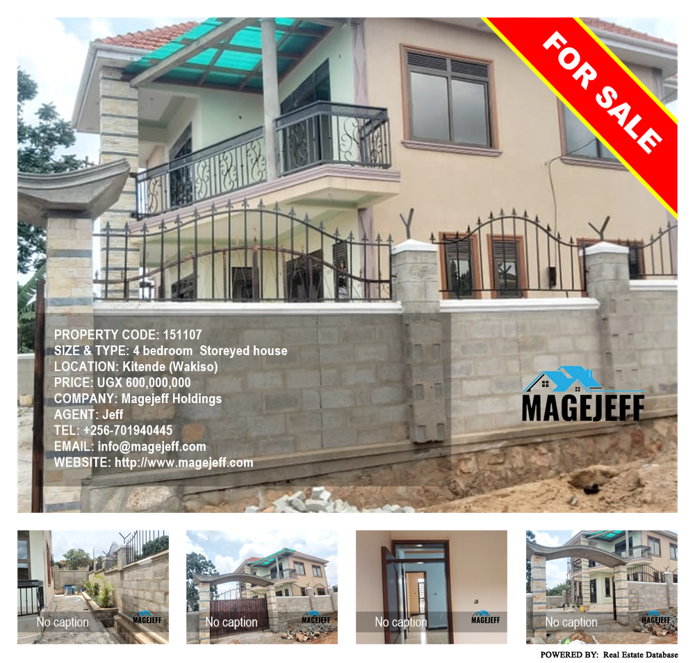 4 bedroom Storeyed house  for sale in Kitende Wakiso Uganda, code: 151107