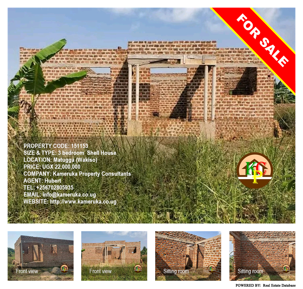 3 bedroom Shell House  for sale in Matugga Wakiso Uganda, code: 151153