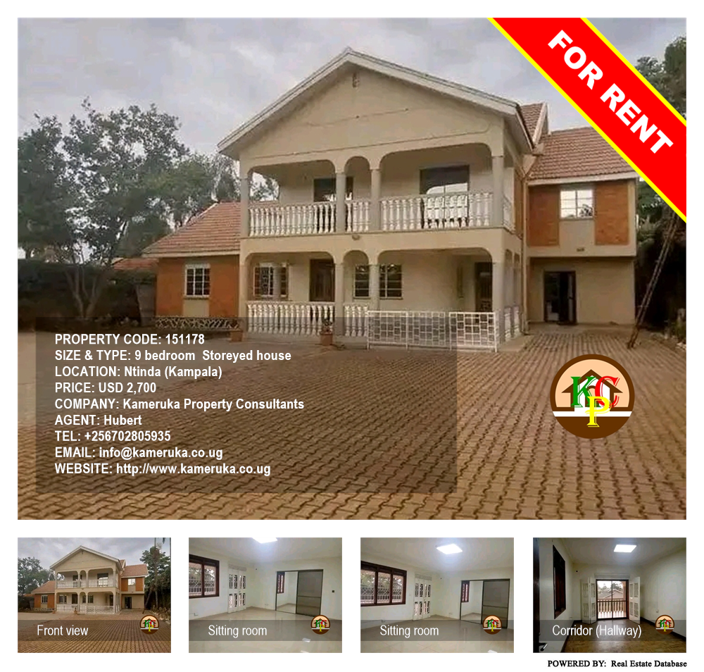 9 bedroom Storeyed house  for rent in Ntinda Kampala Uganda, code: 151178