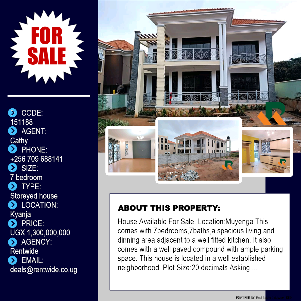 7 bedroom Storeyed house  for sale in Kyanja Kampala Uganda, code: 151188