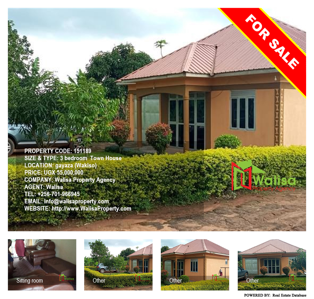 3 bedroom Town House  for sale in Gayaza Wakiso Uganda, code: 151189