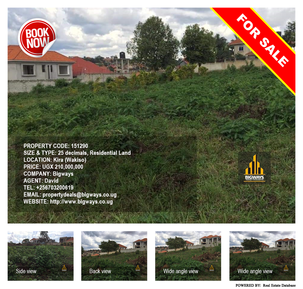 Residential Land  for sale in Kira Wakiso Uganda, code: 151290