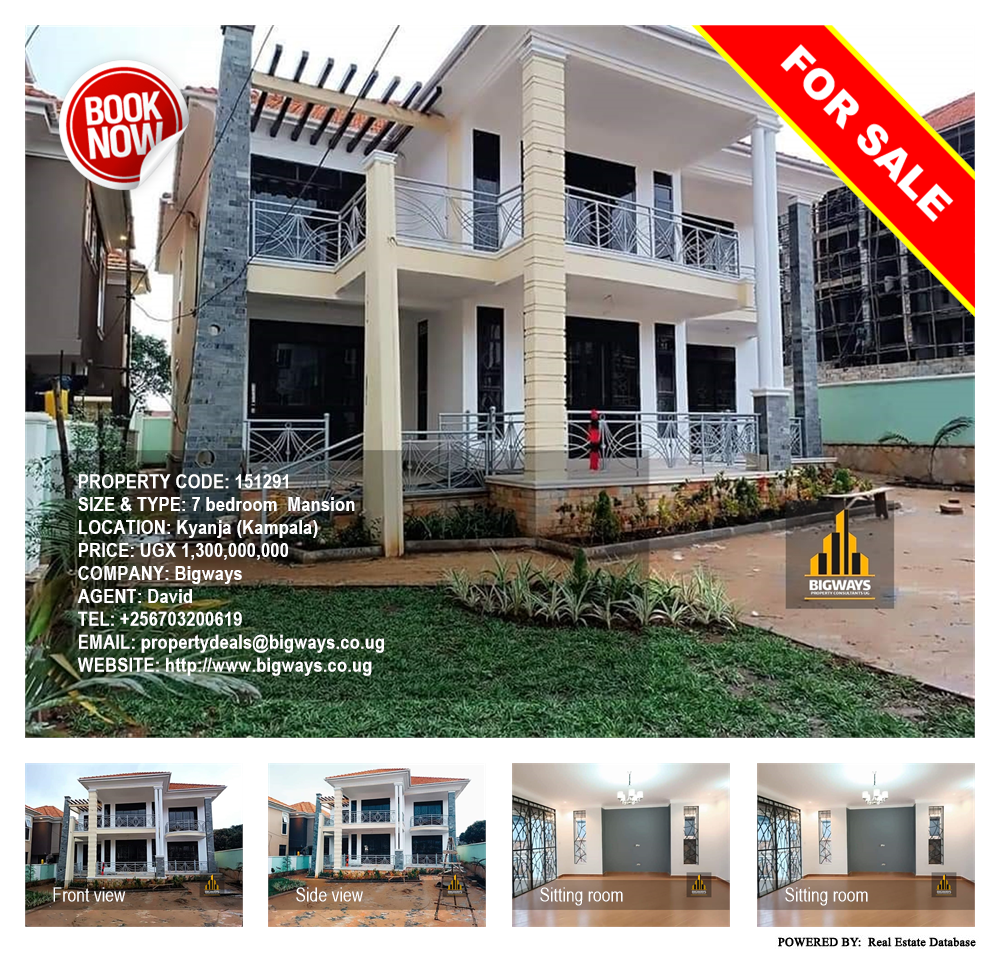 7 bedroom Mansion  for sale in Kyanja Kampala Uganda, code: 151291