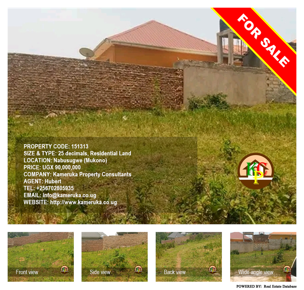Residential Land  for sale in Nabusugwe Mukono Uganda, code: 151313