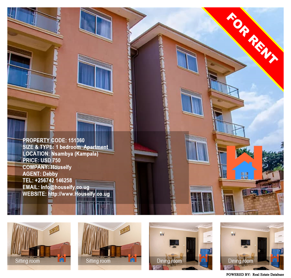 1 bedroom Apartment  for rent in Nsambya Kampala Uganda, code: 151360