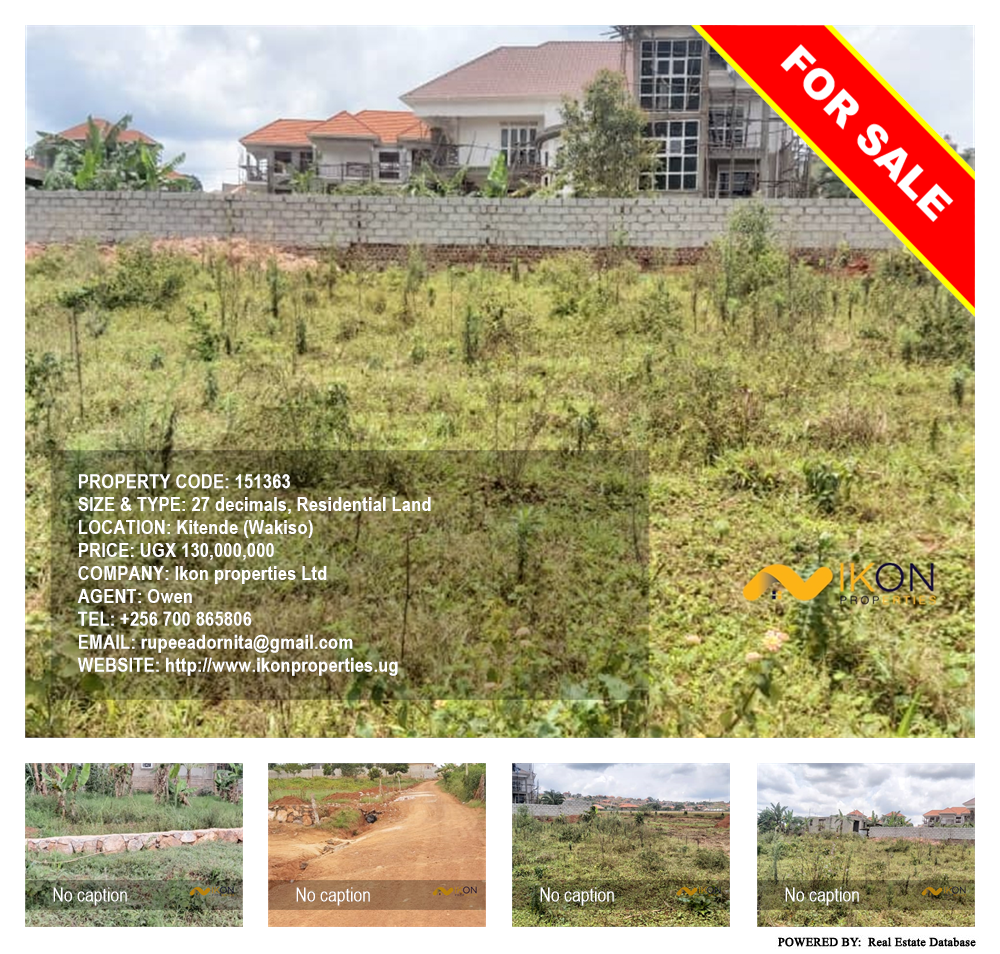 Residential Land  for sale in Kitende Wakiso Uganda, code: 151363