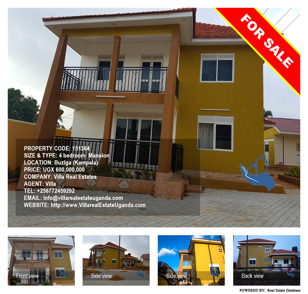 4 bedroom Mansion  for sale in Buziga Kampala Uganda, code: 151364