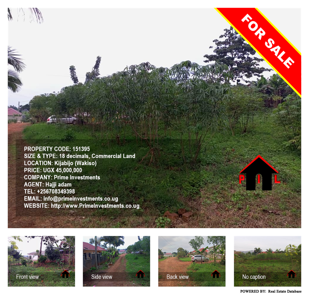 Commercial Land  for sale in Kijabijo Wakiso Uganda, code: 151395