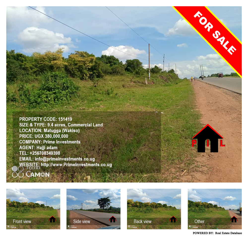 Commercial Land  for sale in Matugga Wakiso Uganda, code: 151419