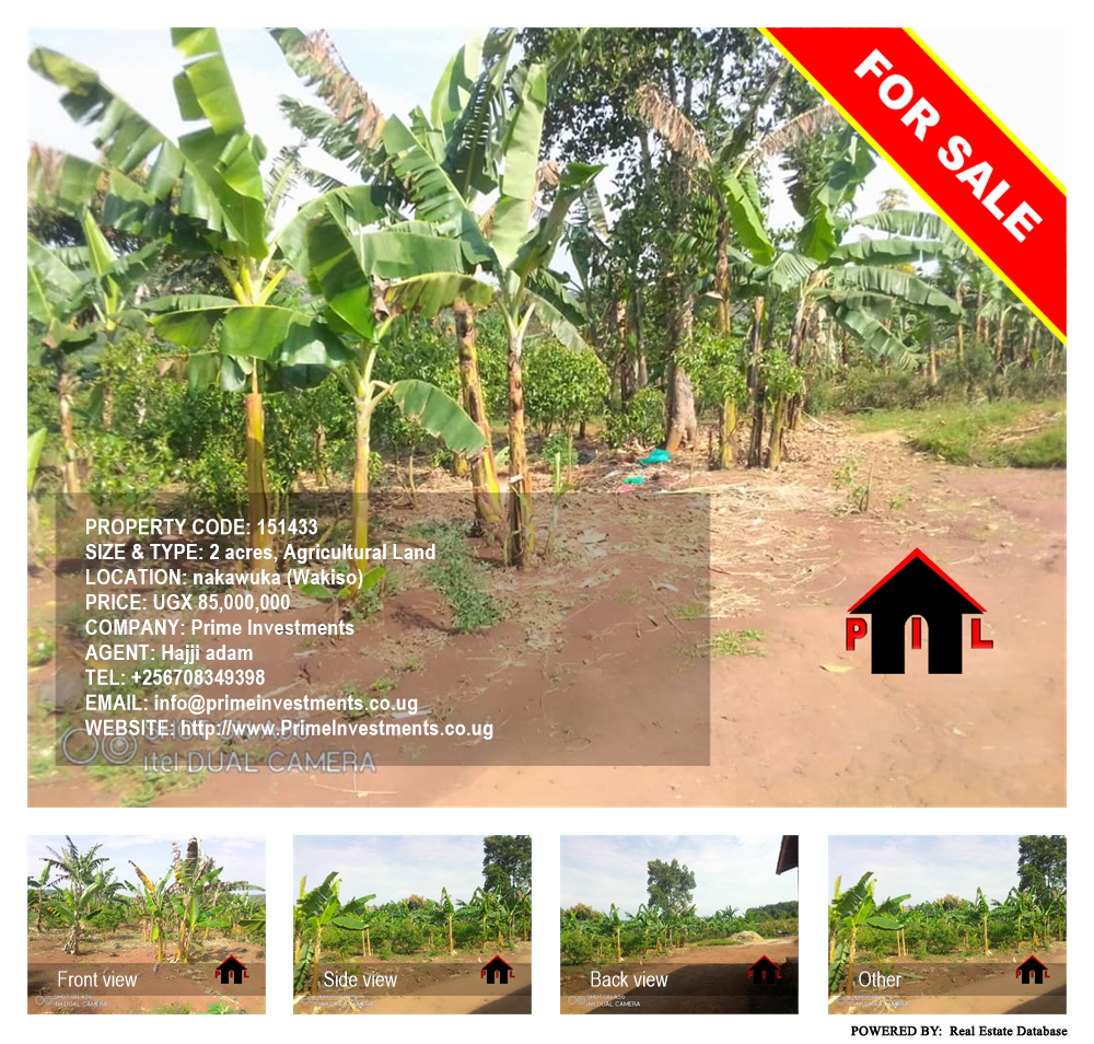 Agricultural Land  for sale in Nakawuka Wakiso Uganda, code: 151433