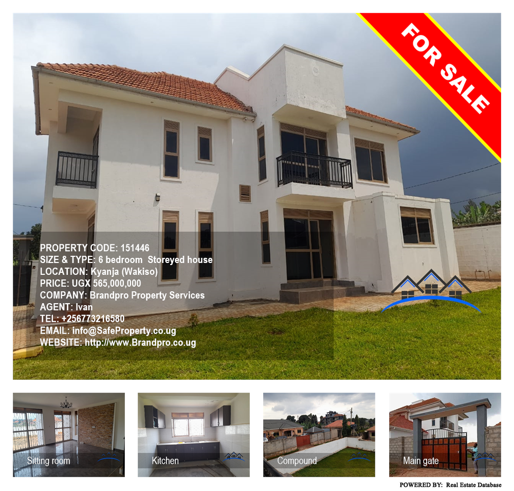 6 bedroom Storeyed house  for sale in Kyanja Wakiso Uganda, code: 151446