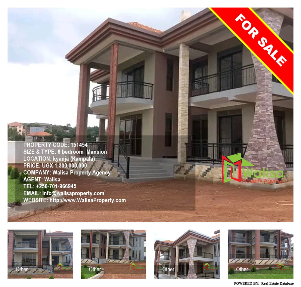 6 bedroom Mansion  for sale in Kyanja Kampala Uganda, code: 151454