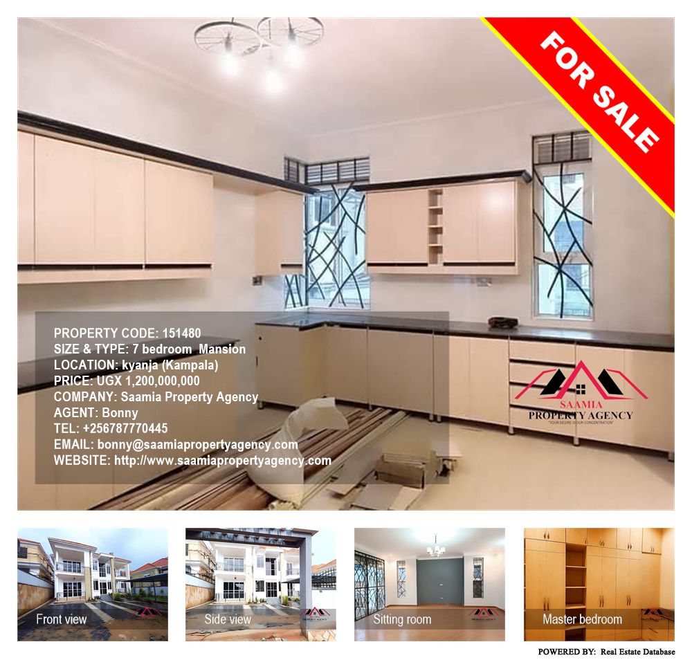 7 bedroom Mansion  for sale in Kyanja Kampala Uganda, code: 151480
