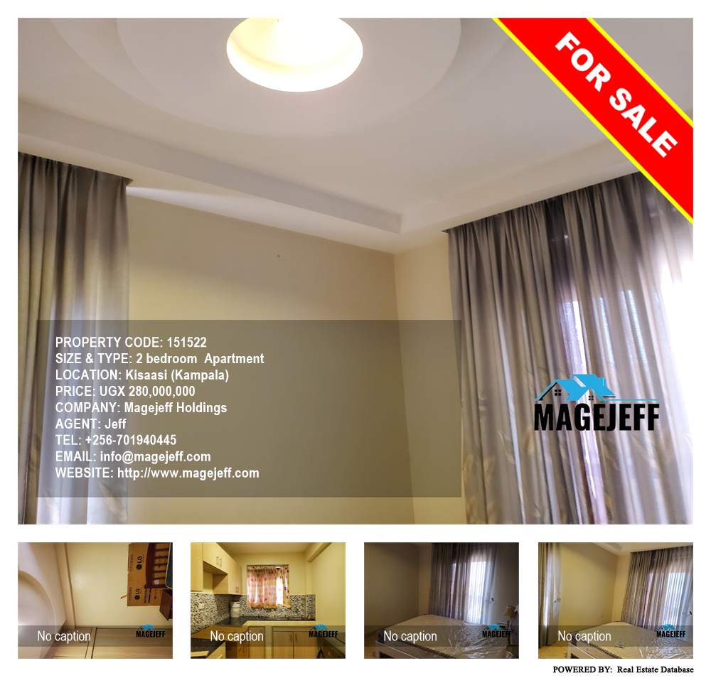 2 bedroom Apartment  for sale in Kisaasi Kampala Uganda, code: 151522