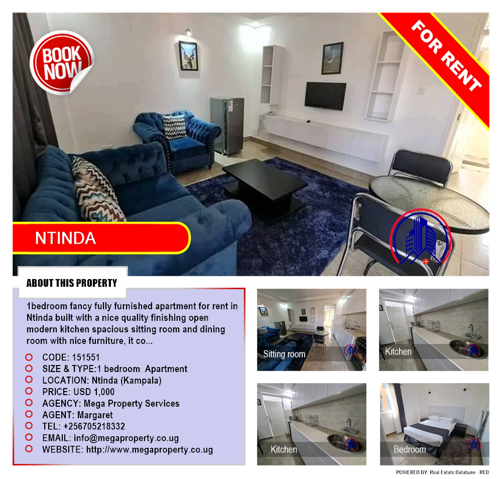 1 bedroom Apartment  for rent in Ntinda Kampala Uganda, code: 151551