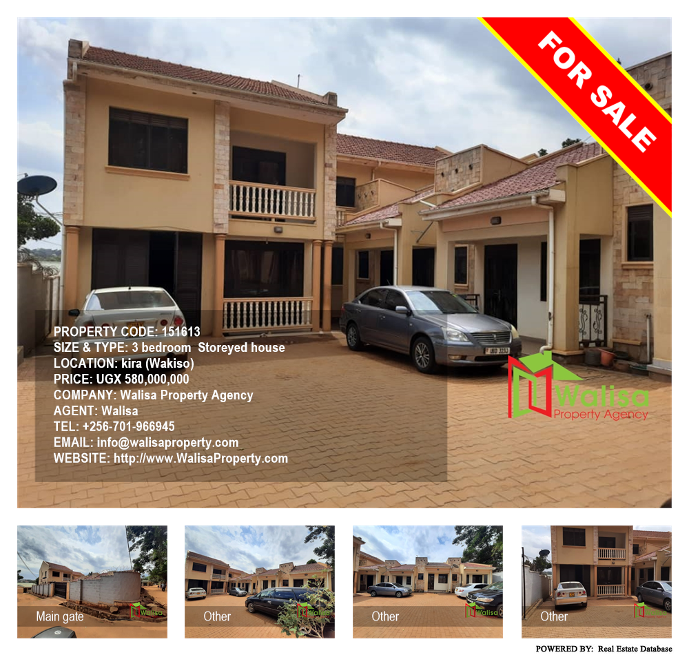 3 bedroom Storeyed house  for sale in Kira Wakiso Uganda, code: 151613