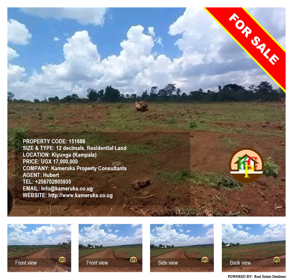 Residential Land  for sale in Kiyunga Kampala Uganda, code: 151688